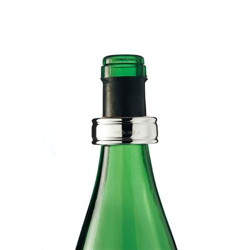 JB Silverware Premium Silver Wine Bottle Drip Collar & Ring - Elegant Wine Accessory for Parties, Weddings & Fine Dining