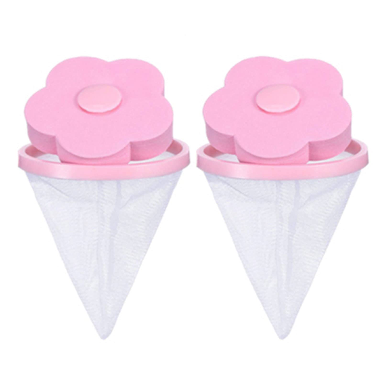 10-Pack Reusable Floating Lint Mesh Bags for Washing Machine - Pet Hair Catcher & Laundry Lint Collector - Easy to Use (2 Pink Bags Included) - Perfect for Pet Owners & Laundry Lovers