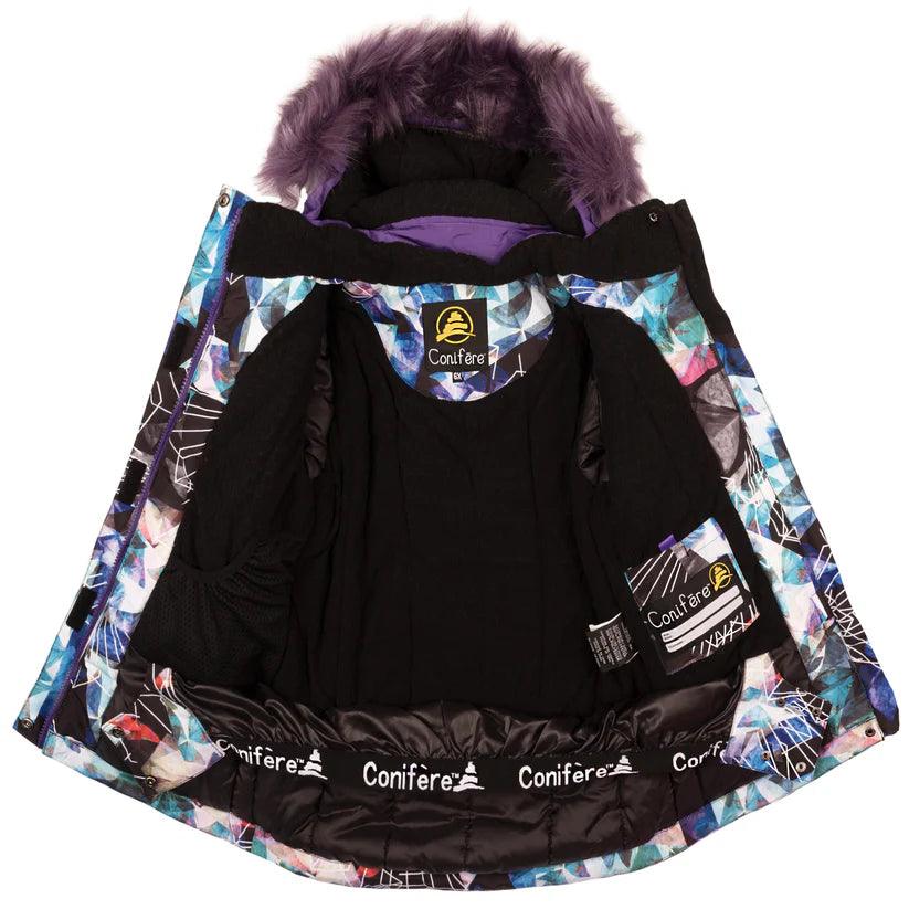 Conifere TAKLA Girls Kaleidoscope Snowsuit - Waterproof Winter Jacket & Pants Set for Toddlers (Sizes 7 & 10) | Perfect for Snow Play, Skiing & Outdoor Winter Adventures