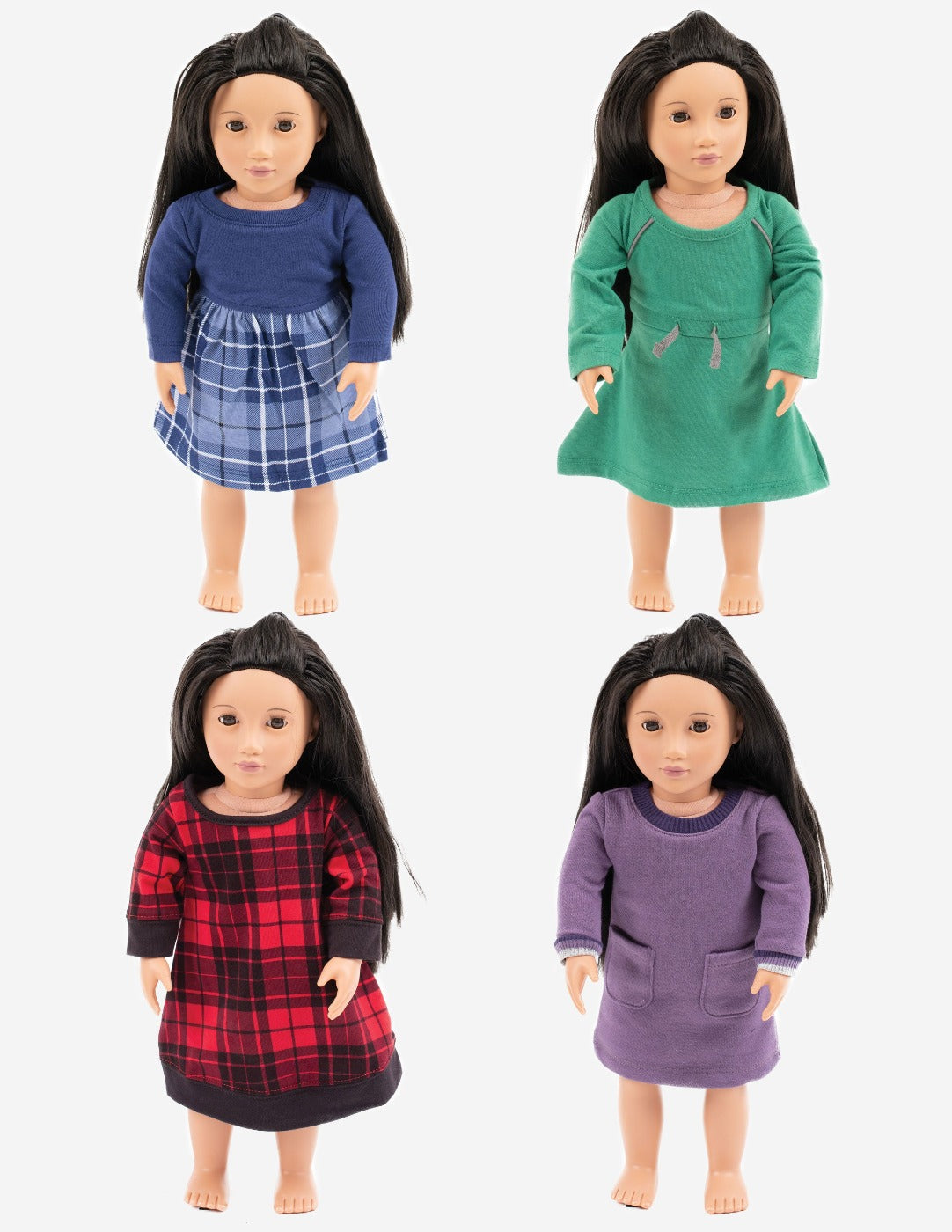 Stylish Matching Variety Doll Dress Pack - Perfect for Barbie, American Girl & 18