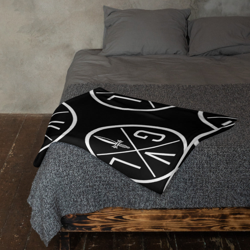 Gainesville Spartans RFC Rugby Team Logo Throw Blanket - Soft Cozy Fleece Blanket for Sports Fans, Gifts, Home Decor, and Game Day Comfort