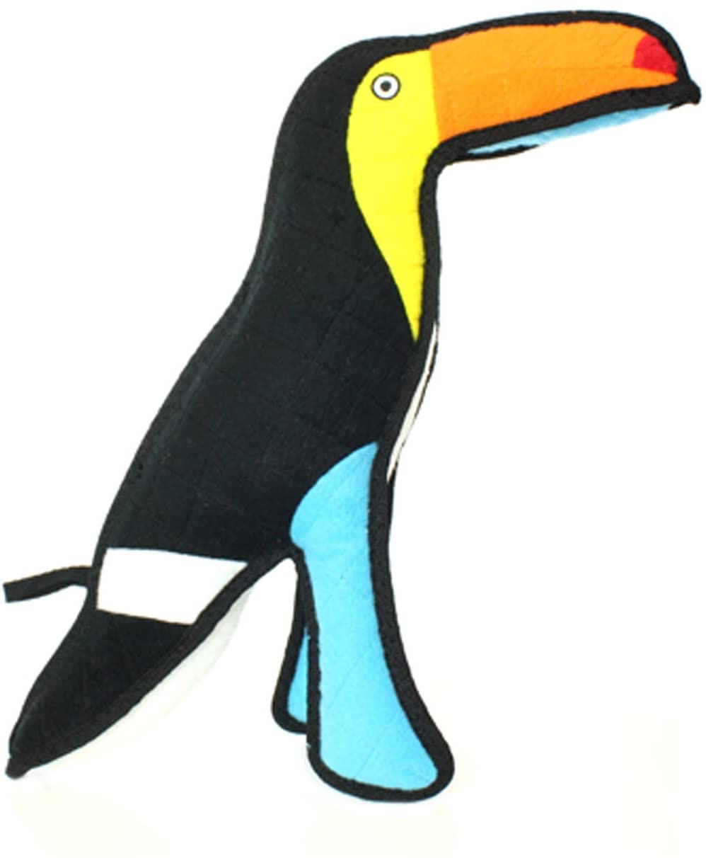 TUFFY Zoo Toucan Dog Toy - Durable Chew Toy for Aggressive Chewers - Interactive Plush Bird Dog Toy for Small & Large Dogs - Perfect for Playtime, Training & Outdoor Fun