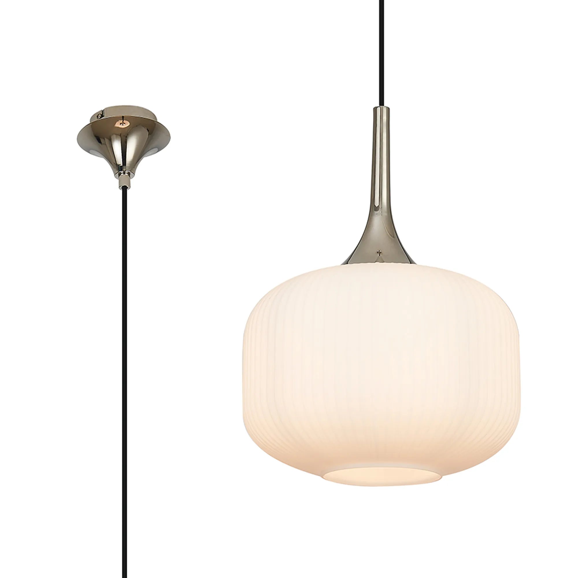 Benalla Single Pendant Light Fixture - Brushed Nickel, Oil Rubbed Bronze & Polished Chrome Finishes - Perfect for Kitchen Island, Dining Room or Bedroom Lighting