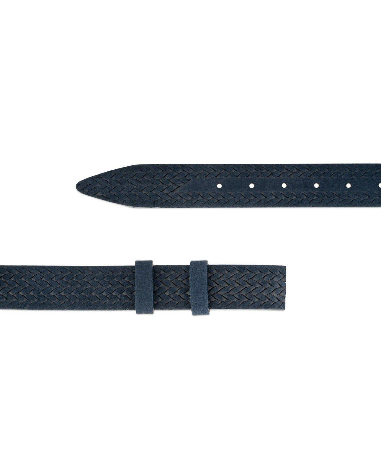 Men's Blue Suede Belt Strap for Ferragamo Buckles - 35mm Woven Leather Belt for Dress Pants & Formal Attire | Premium Replacement Belt for Business & Wedding Occasions