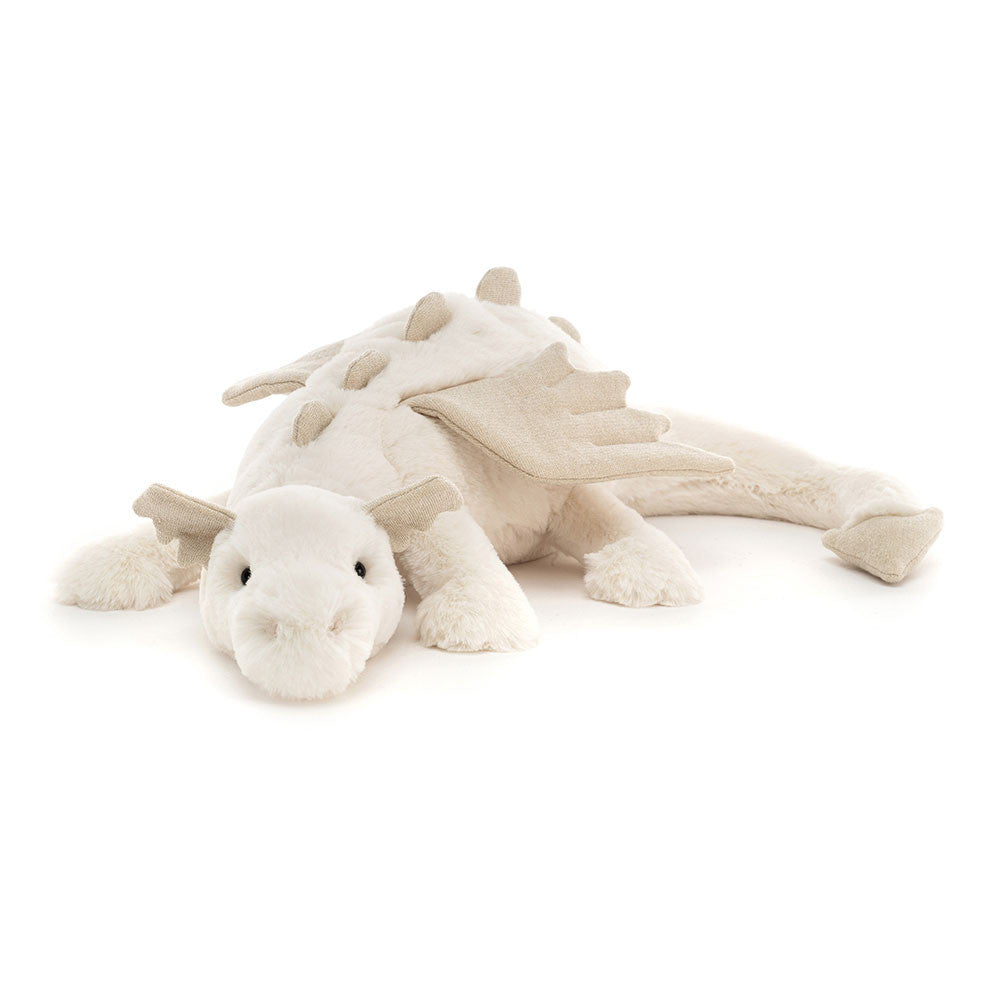 Snow Dragon Plush Toy - Medium Size Soft Stuffed Animal for Kids, Perfect for Cuddling, Gifts, and Nursery Decor