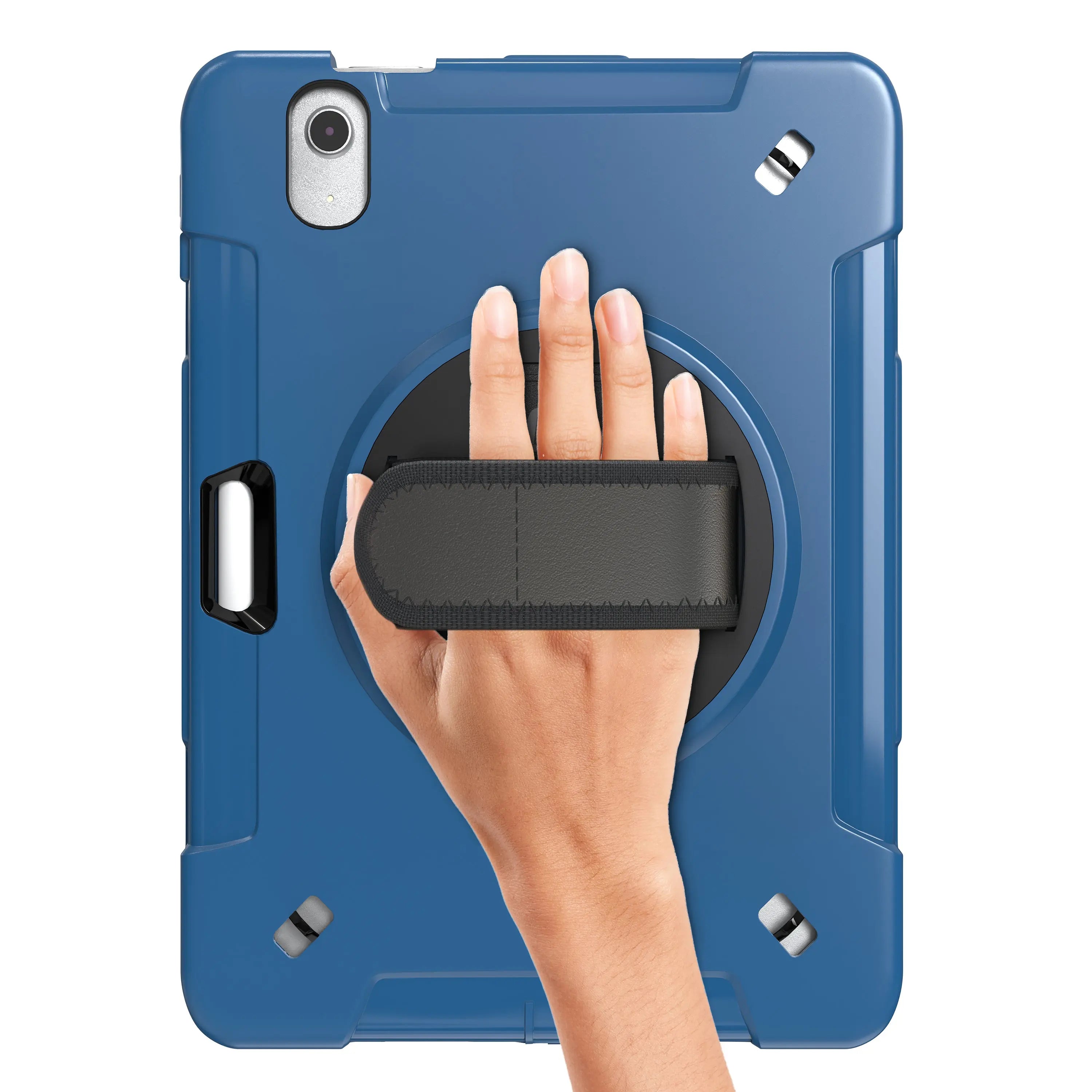 360° Rotatable Grip Kickstand Tablet Case - Shockproof Protective Cover for iPad/Samsung Galaxy Tab - Perfect for Work, Travel & Home Entertainment