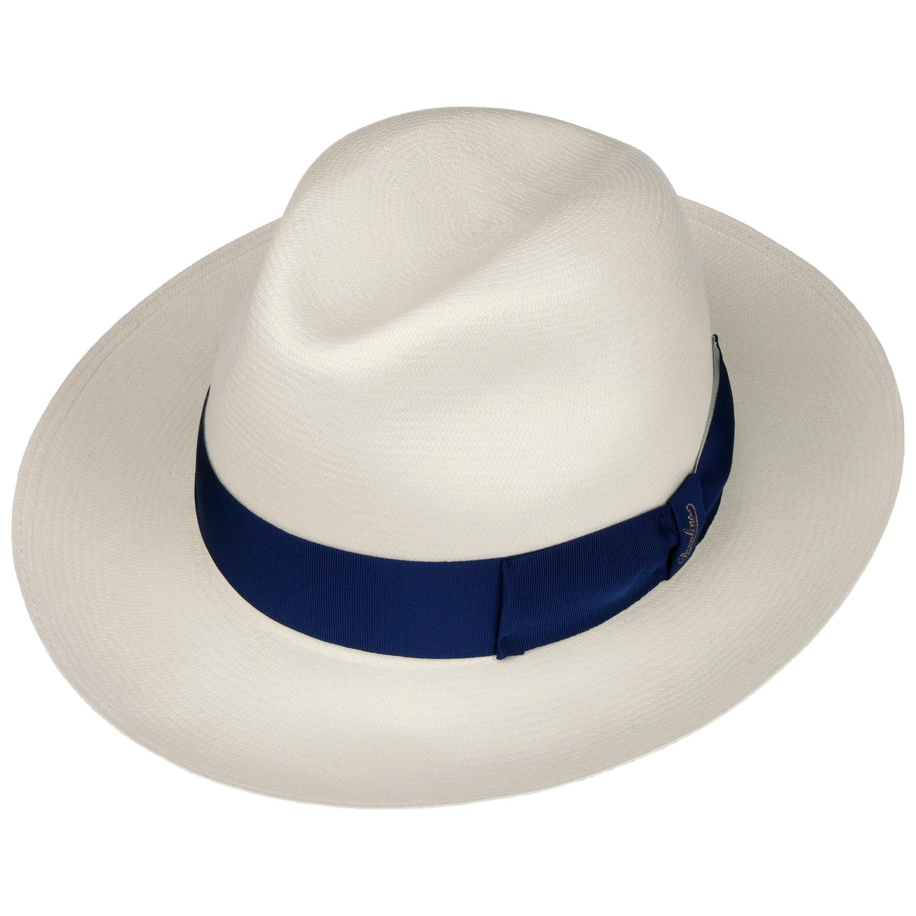 Borsalino Extrafine Twotone Panama Hat - Lightweight & Breathable Summer Sun Hat for Beach, Travel & Outdoor Activities