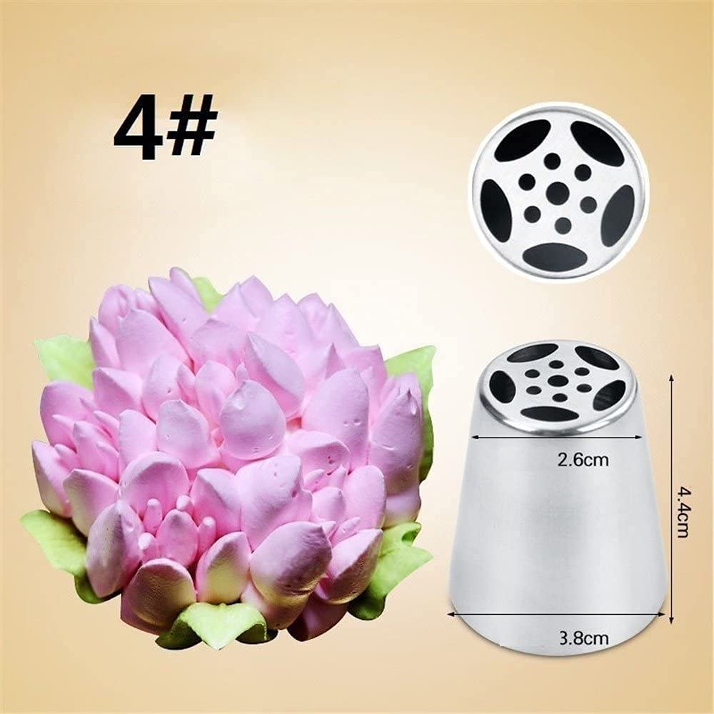 Russian Piping Tips Set - 7Pcs Stainless Steel Cupcake Decorating Nozzles for Flowers, Frosting, Cakes & Cookies | Professional Baking Tools for Pastry, Dessert & Cake Decorating (Perfect for Birthday Parties, Wedding Cakes & Home Baking)