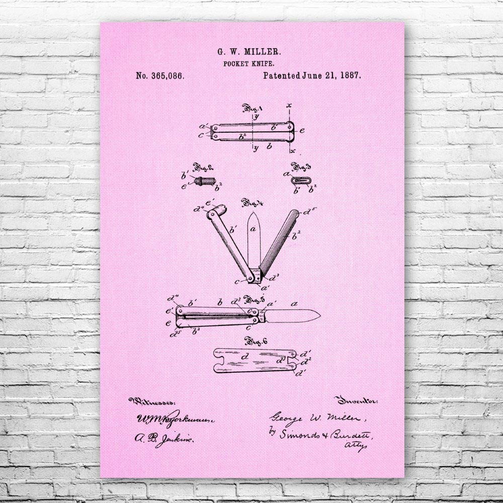 Balisong Butterfly Knife Blueprint Art Print - 11x14 Inch Knife Maker & Collector Gift - Martial Arts Decor for Home, Office & Training Studios - Perfect for Wall Decor, Man Cave, Dojo & Knife Enthusiast Gifts - Home Decor, Office Wall Art, Martial Arts Studio Display & Knife Collector Showcase - Great for Training Rooms, Gift Shops & Blade Enthusiast Collections
