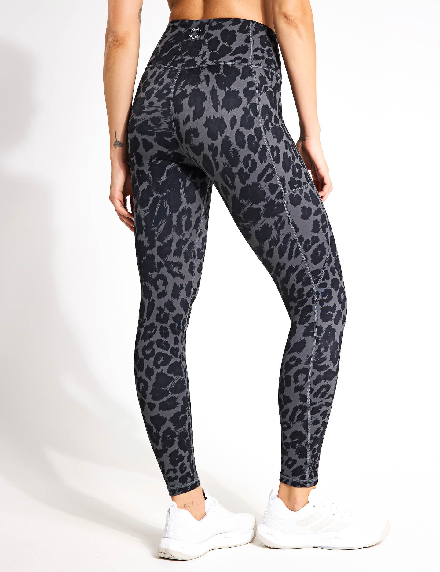 Becca High Waist Leggings - Mineral Grey Leopard Print Yoga Pants for Women | Workout, Running, Lounge & Everyday Wear
