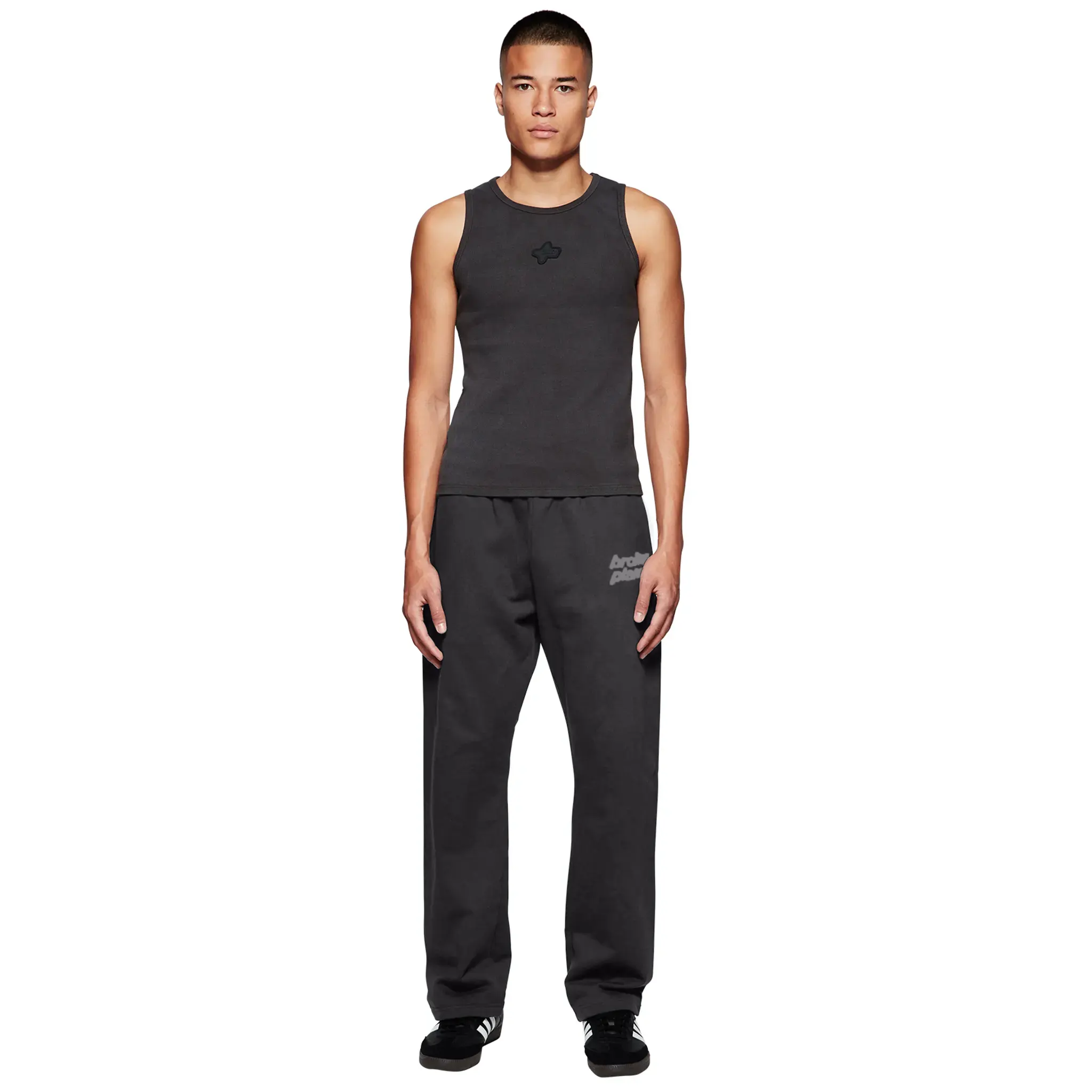 Broken Planet Basics Straight Leg Washed Midnight Black Sweatpants for Men - Comfortable Casual Joggers for Lounge, Gym & Everyday Wear