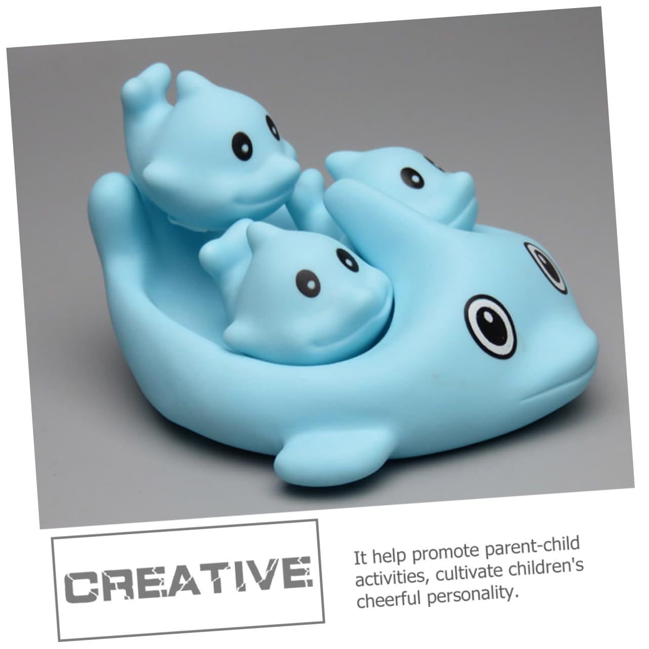 FAVOMOTO 4 Pack Bath Toys for Kids - Waterproof Vinyl Shower Games Set in Sky Blue - Fun Bathtime Play for Toddlers & Infants