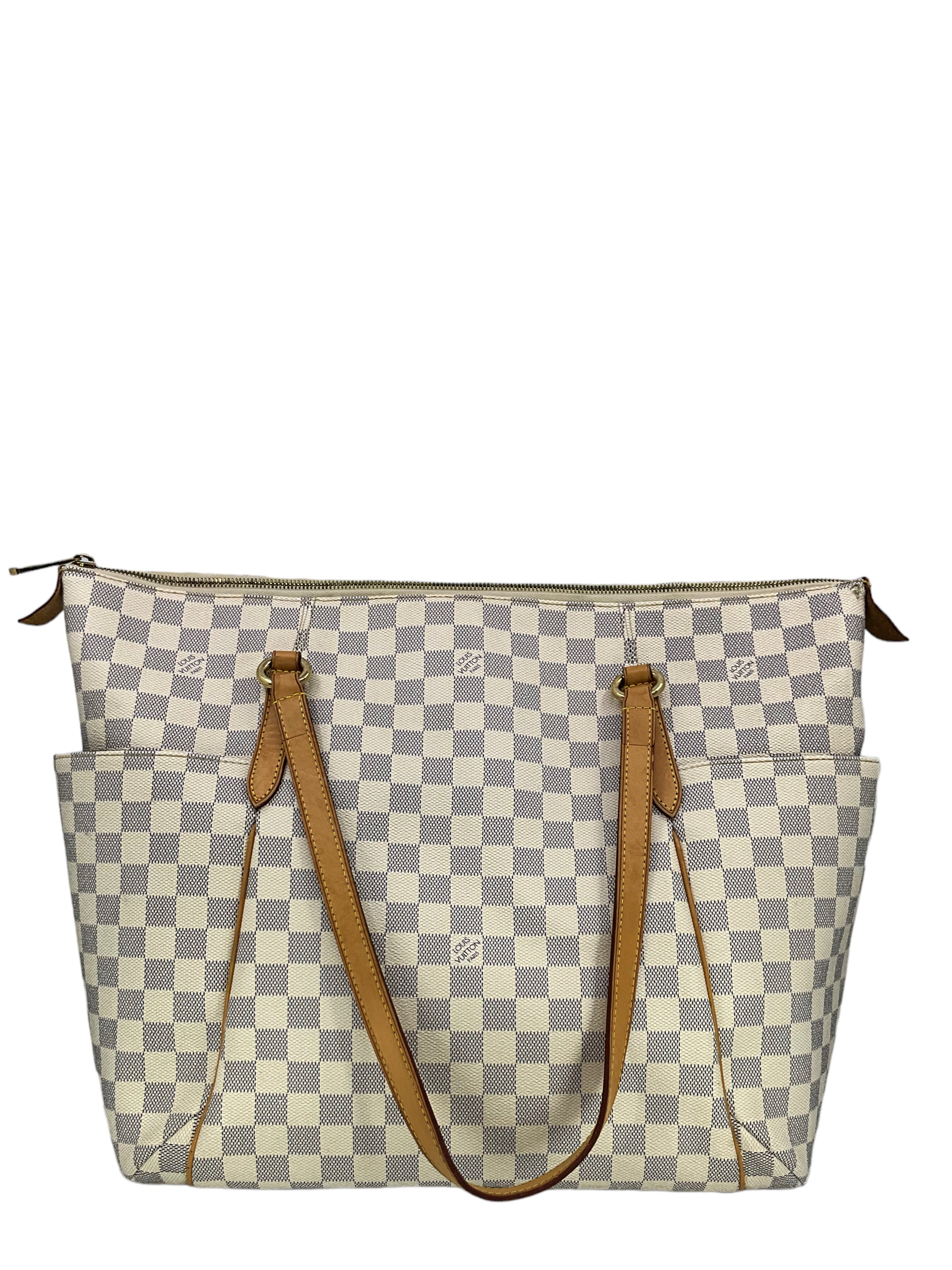 Authentic Louis Vuitton Damier Azur Canvas Totally GM Handbag - Luxury Tote Bag for Women, Perfect for Work, Travel & Everyday Use