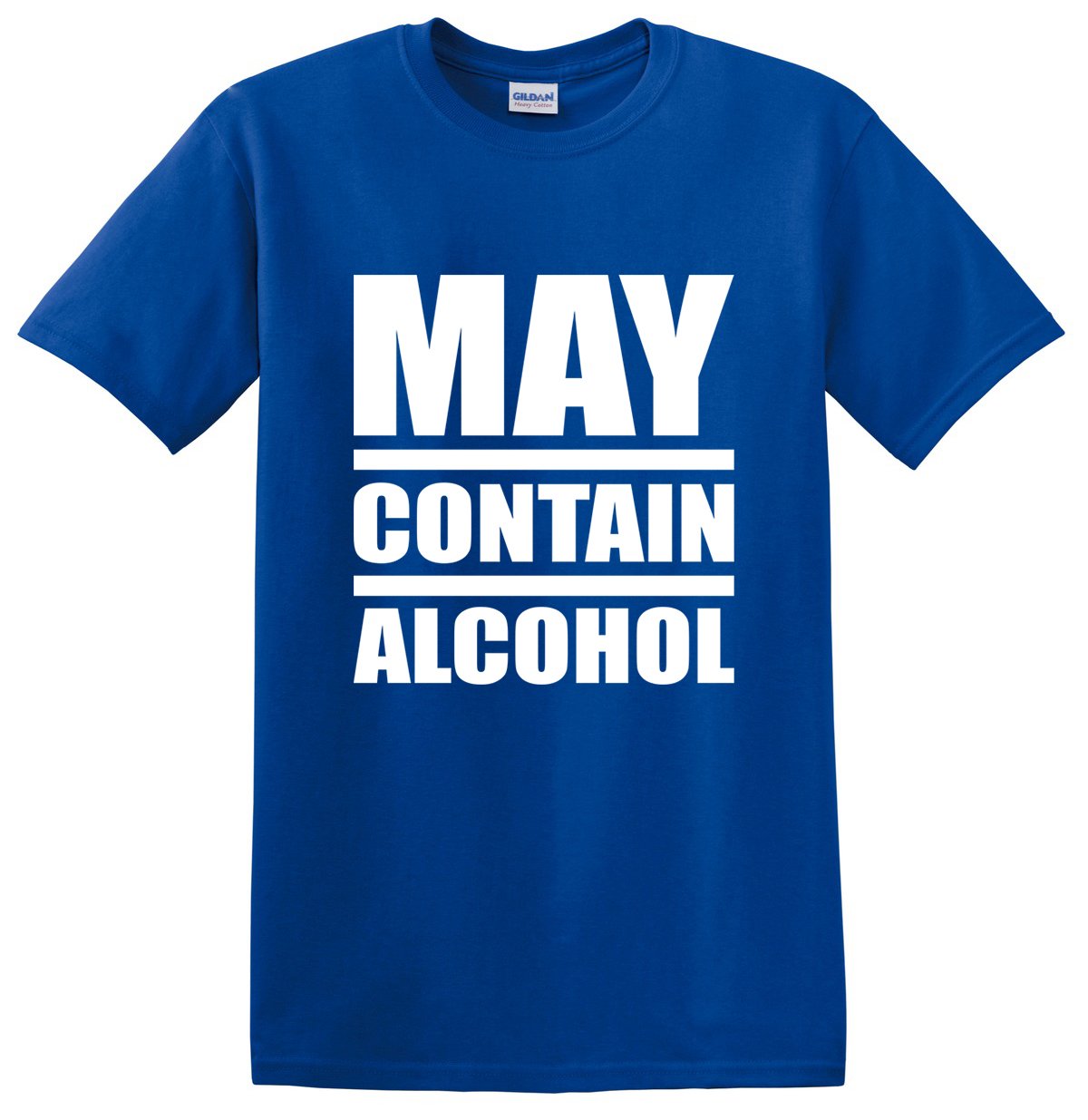 Funny Drinking Sarcastic Humor T-Shirts - May Contain Alcohol Graphic Tee for Parties, Bars & Casual Wear