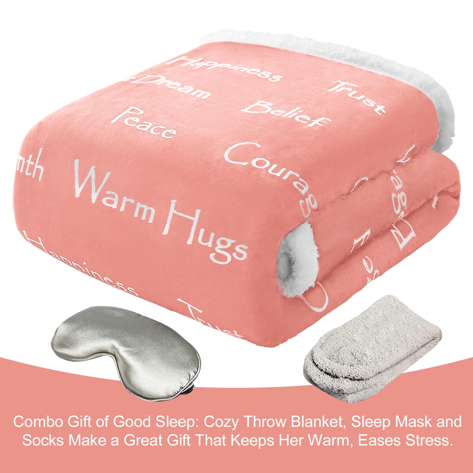 **BESTSWEETIE Soft Sherpa Get Well Blanket for Women & Men - Cozy Comfort Gift for Cancer Patients, Chemotherapy & Recovery - 50