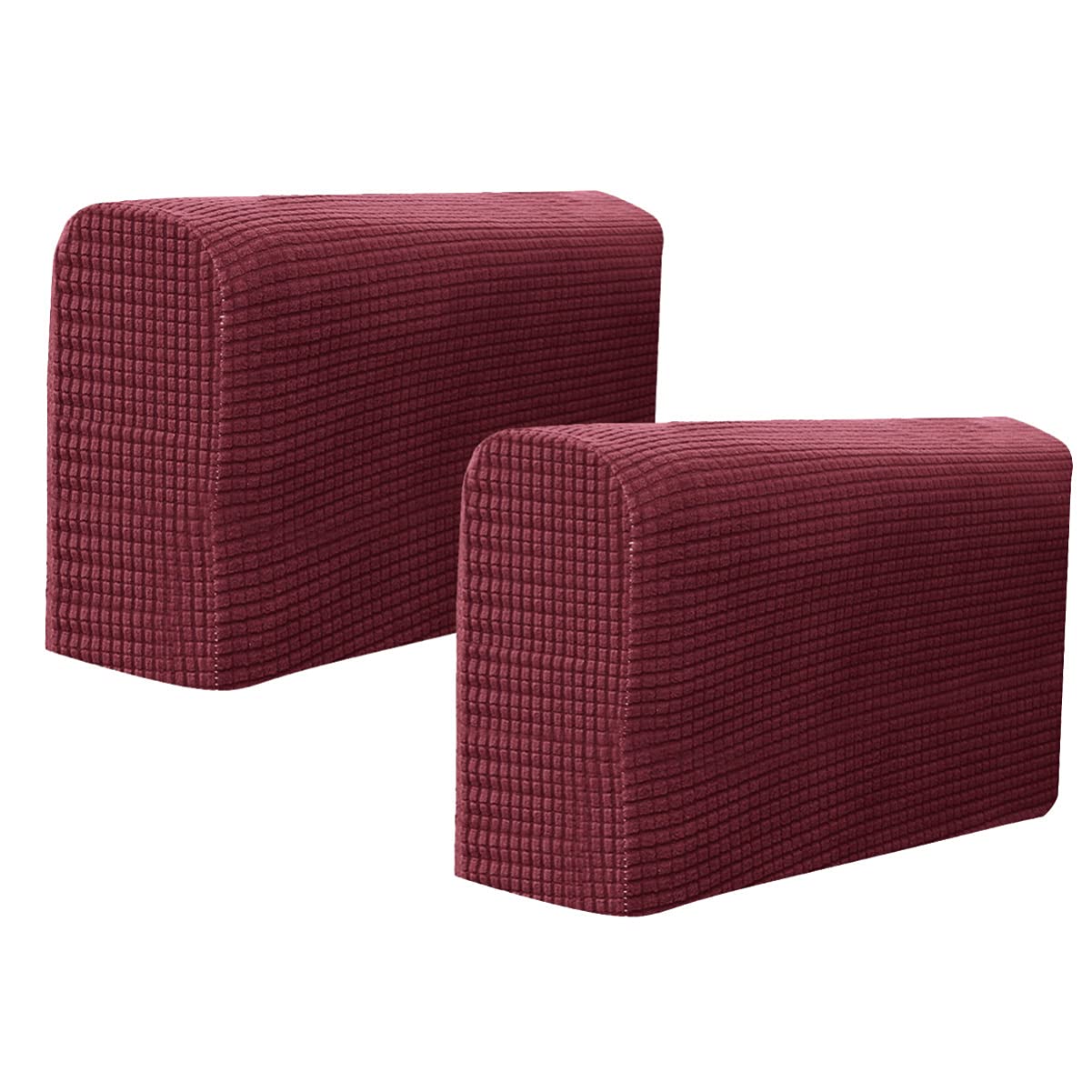 WINOMO 2-Pack Stretchable Jacquard Armrest Covers - Breathable Spandex Sofa Chair Protectors for Living Room Furniture, Recliners & Couches - Perfect for Home, Office and Hospitality Use