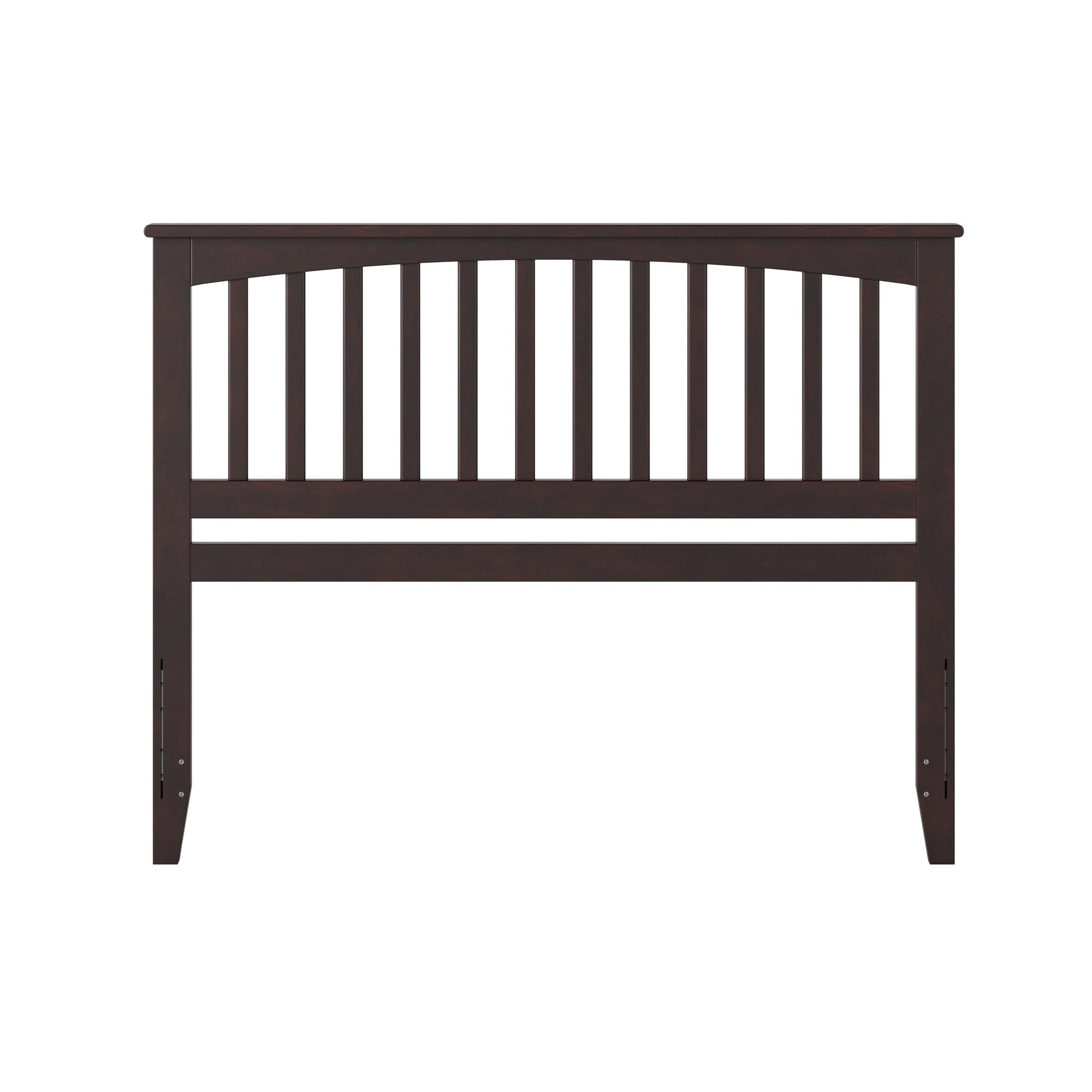 AFI Mission Queen Solid Wood Headboard with USB Charging Ports - Espresso Finish - Elegant Bedroom Furniture for Master Bedroom or Guest Room