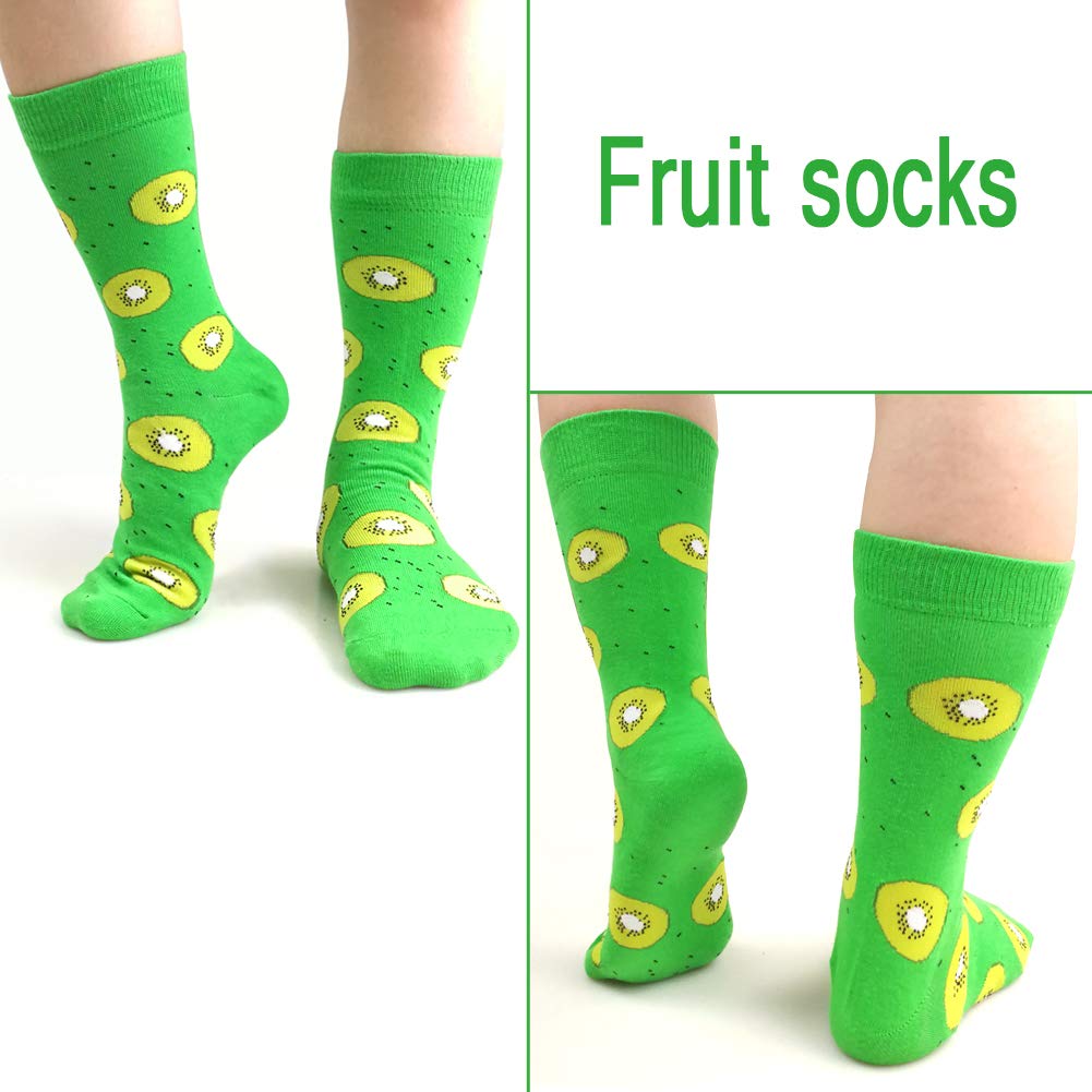 Vibrant Colorful Funky Patterned Crew Socks - Soft Combed Cotton Happy Socks 6-Pack for Women & Men - Perfect for Casual Wear, Gifts, and Fun Outfits