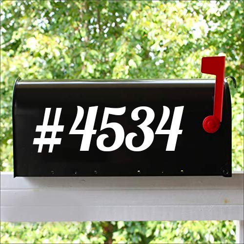 Custom Mailbox Number Vinyl Decals - Durable Weatherproof Address Stickers for House, Apartment & Business - Perfect for Mailbox, Door & Window Decoration