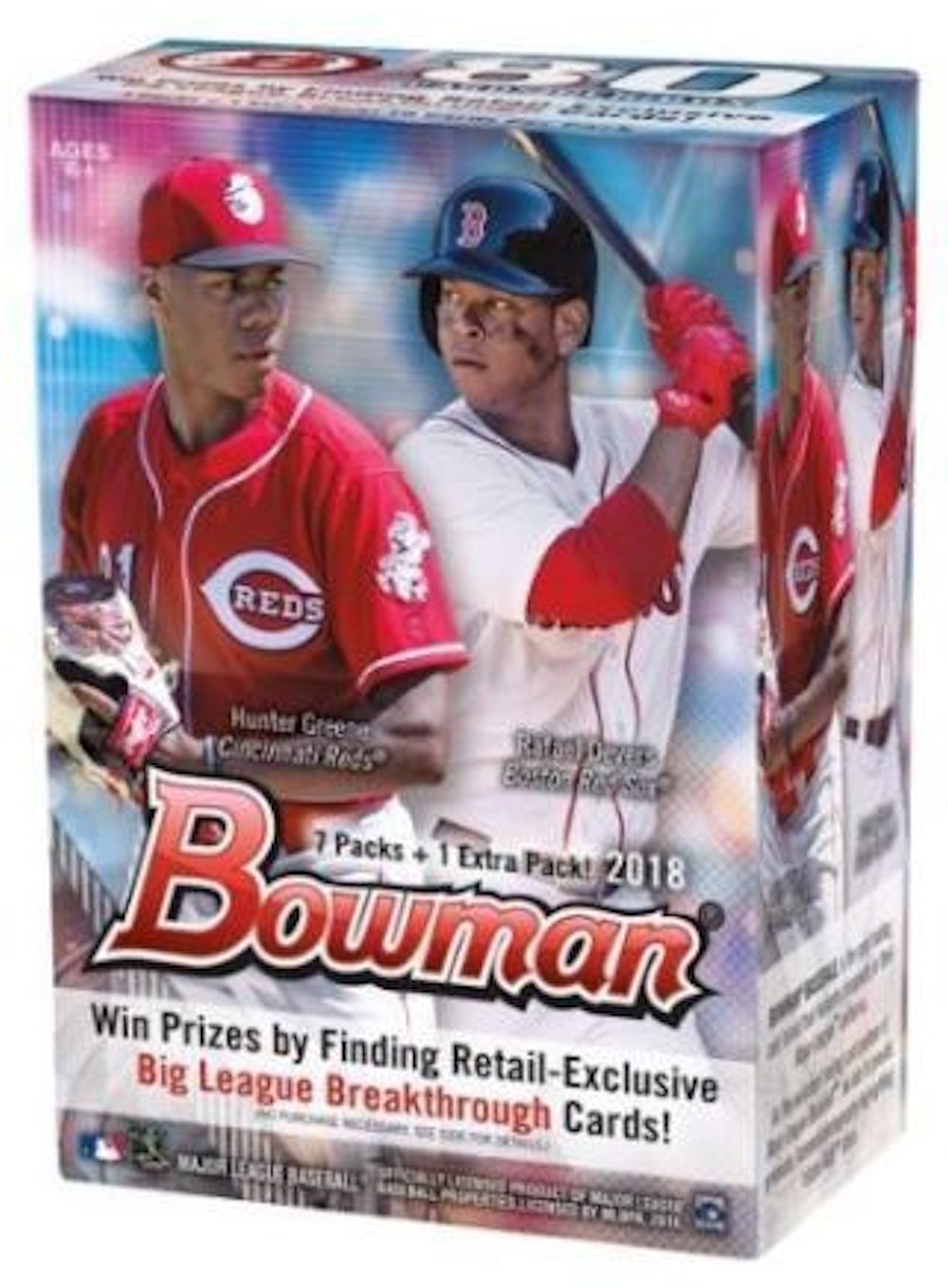 2018 Bowman Baseball Blaster Box - 8 Packs (10 Cards Each) with Possible Autographs & Rookie Cards | Collectible Trading Cards for Baseball Fans & Card Collectors | Perfect for Gifts, Investments, and Game Nights
