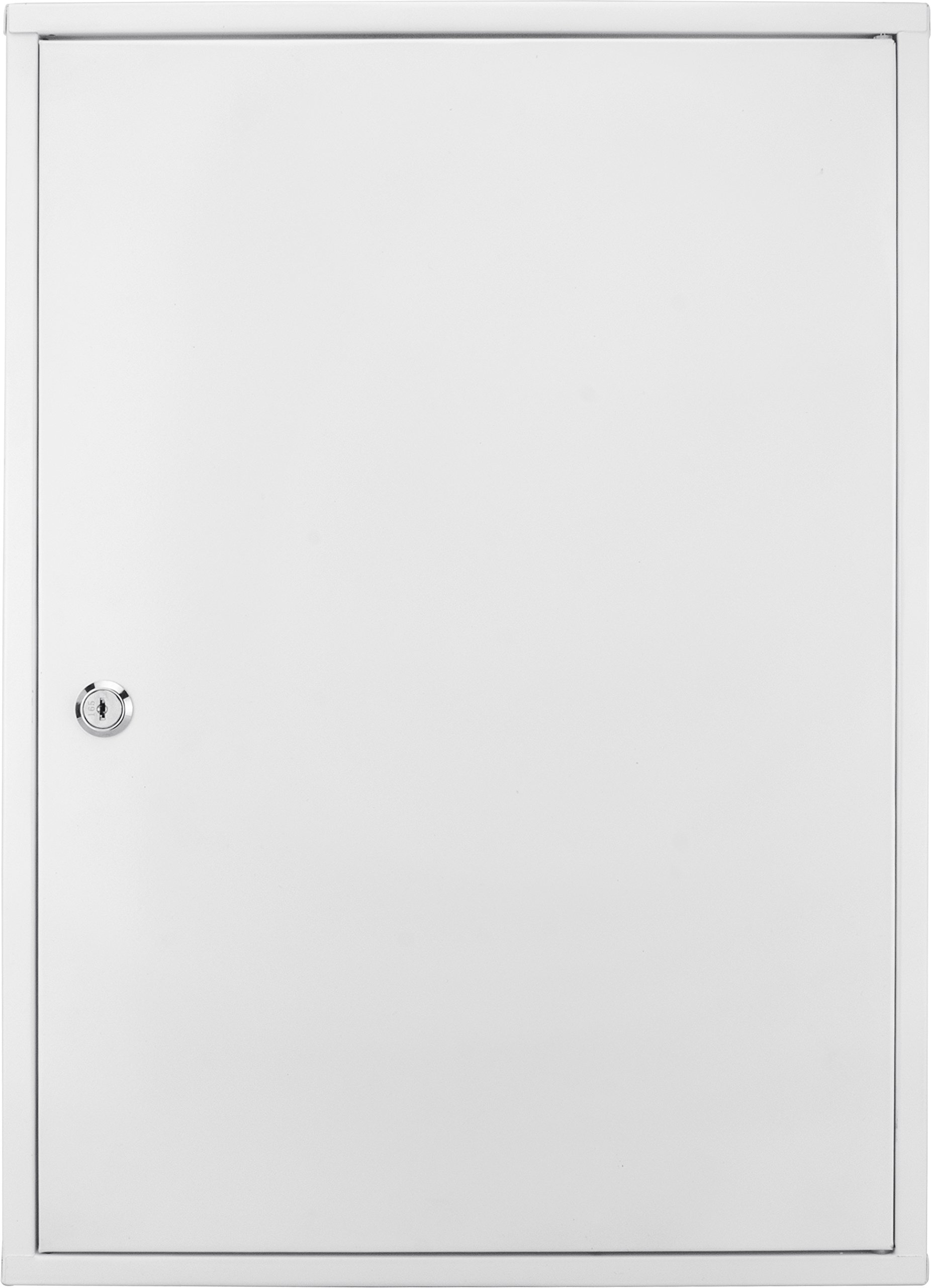 Large Wall Mount Steel Key Lock Medicine Cabinet - Secure Storage for Bathroom, Kitchen & Medical Supplies