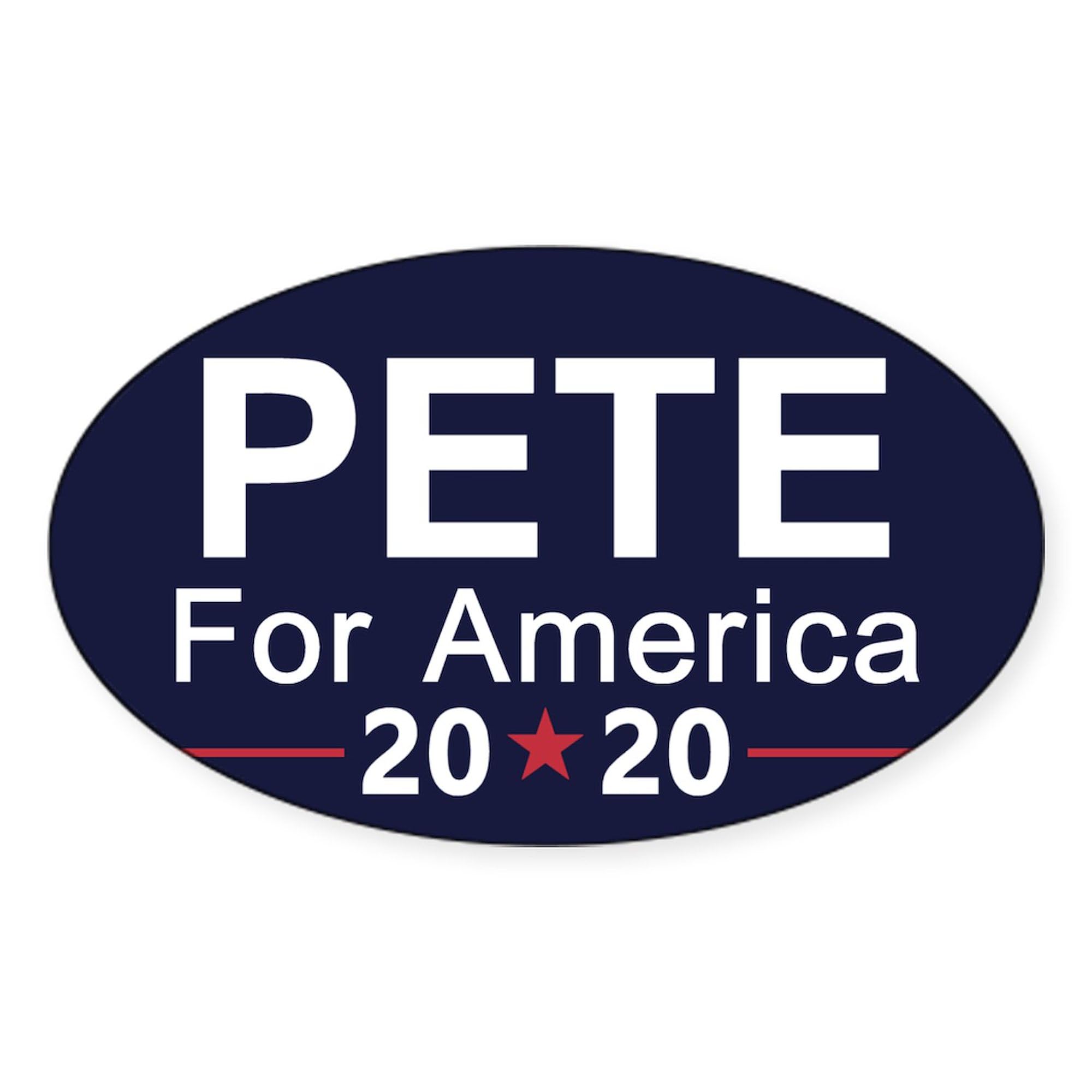 Pete for America Oval Bumper Sticker - Waterproof Vinyl Decal for Cars, Trucks & Laptops - Show Political Support on Vehicles & Electronics