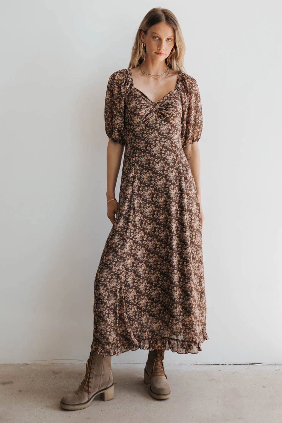 Jordana Floral Maxi Dress for Women - Summer Boho Long Flowy Dress with Pockets - Perfect for Beach Vacations, Weddings & Casual Outings