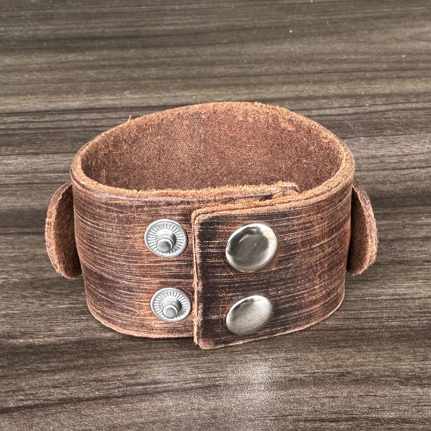 Punk Rock Vintage Faux Leather Wristband - Adjustable Snap Bracelet with Braided Rope Design for Men & Women | Gothic Arm Cuff for Concerts, Music Festivals & Alternative Fashion