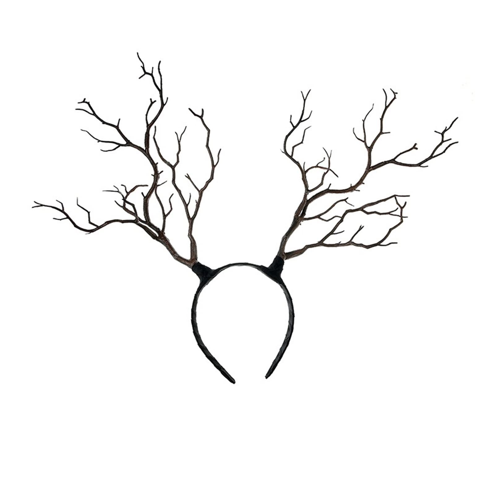 2PCS Vintage Antler Headband for Women - Christmas Party Hair Accessories, Elastic Hair Bands for Girls, Fashion Hair Clips for Holiday Cosplay & Costume Parties - Perfect for Christmas, Halloween, and Themed Events