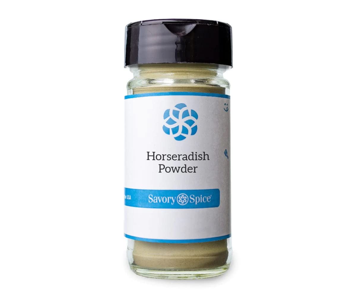 Savory Spice Horseradish Powder - 2.15 oz Dried Horseradish Root Powder for Homemade Horseradish Cream Sauce, Cocktail Sauce, Hot Mustard - Perfect for Sandwiches, Roasts & Bloody Marys