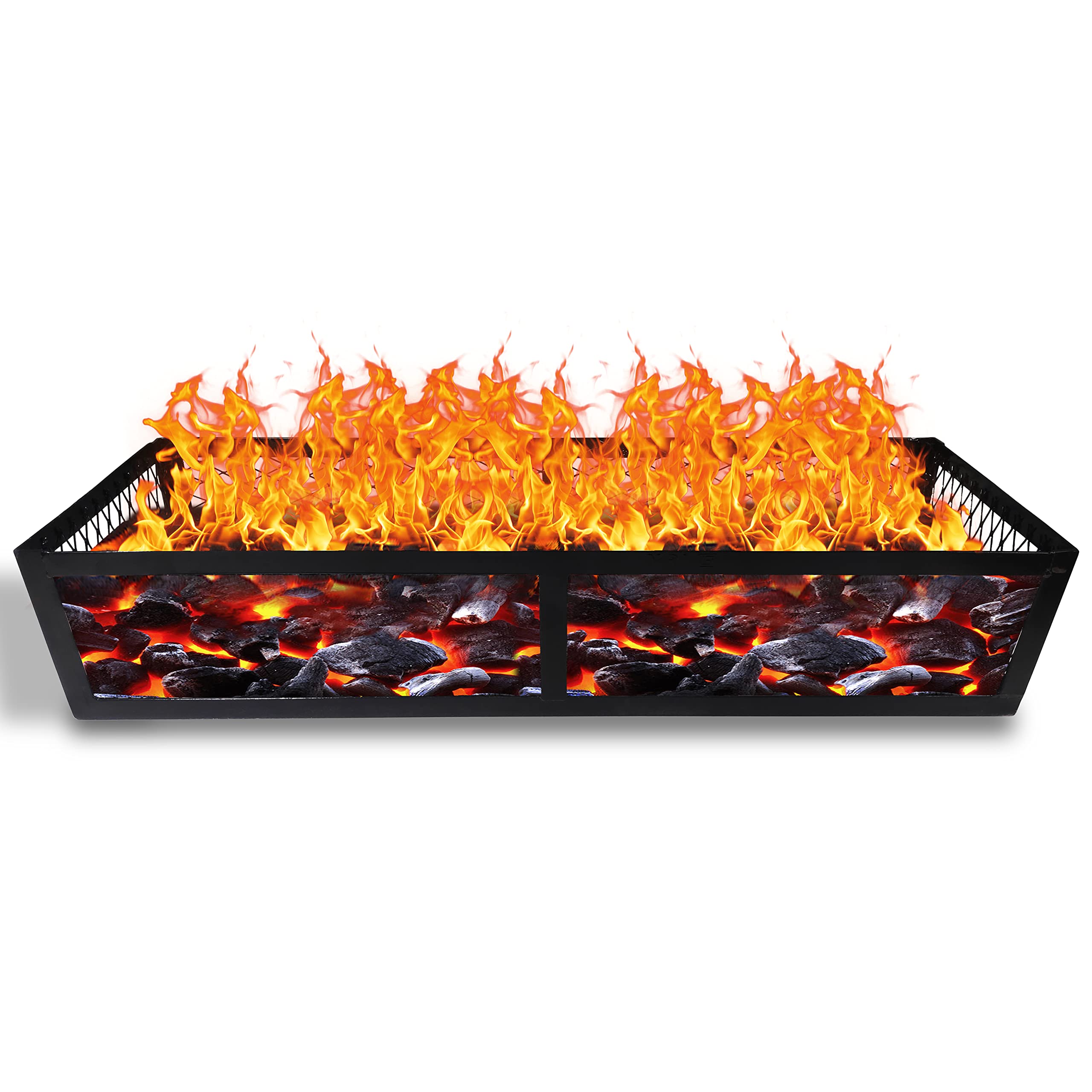 SIMOND STORE Heavy Duty Steel Charcoal Basket for Offset BBQ Smoker - 48