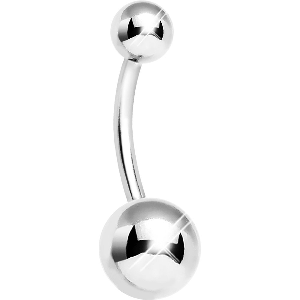 Body Candy Unisex Stainless Steel Curved Belly Ring 7/16
