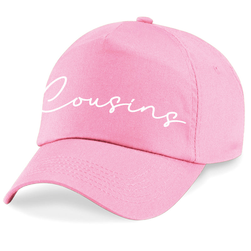 Cousins Script Kids Baseball Cap - Adjustable Cotton Hat for Boys & Girls - Perfect for Outdoor Sports, School & Everyday Wear