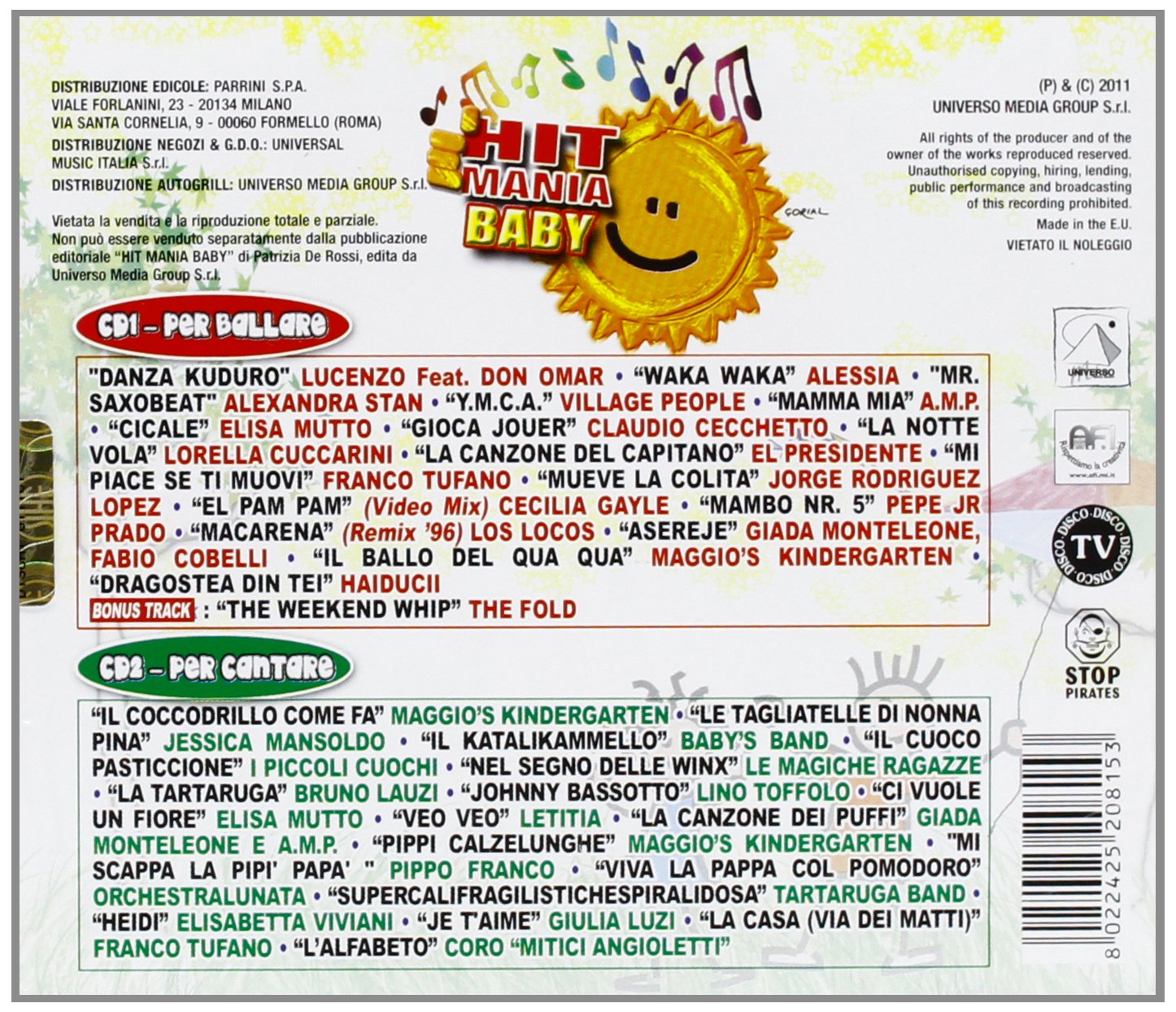 Hit Mania Baby (2CD) - Best Dance & Pop Music Compilation for Kids & Toddlers - Perfect for Birthday Parties, Playtime & Family Fun