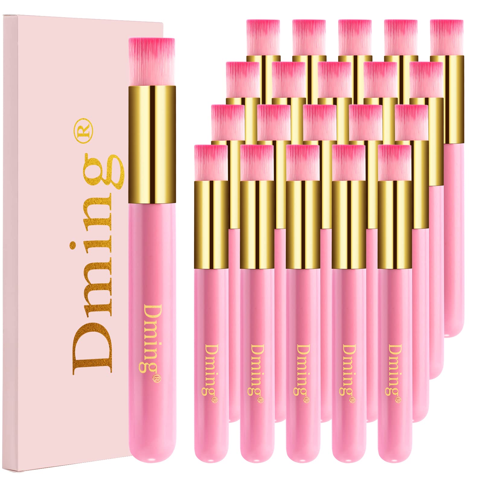 20 Pack Eyelash Extension Cleansing Brushes - Lash Shampoo & Blackhead Remover Tools for Deep Pore Cleaning - Pink Cosmetic Facial Cleansing Brushes for Professional & Home Spa Use