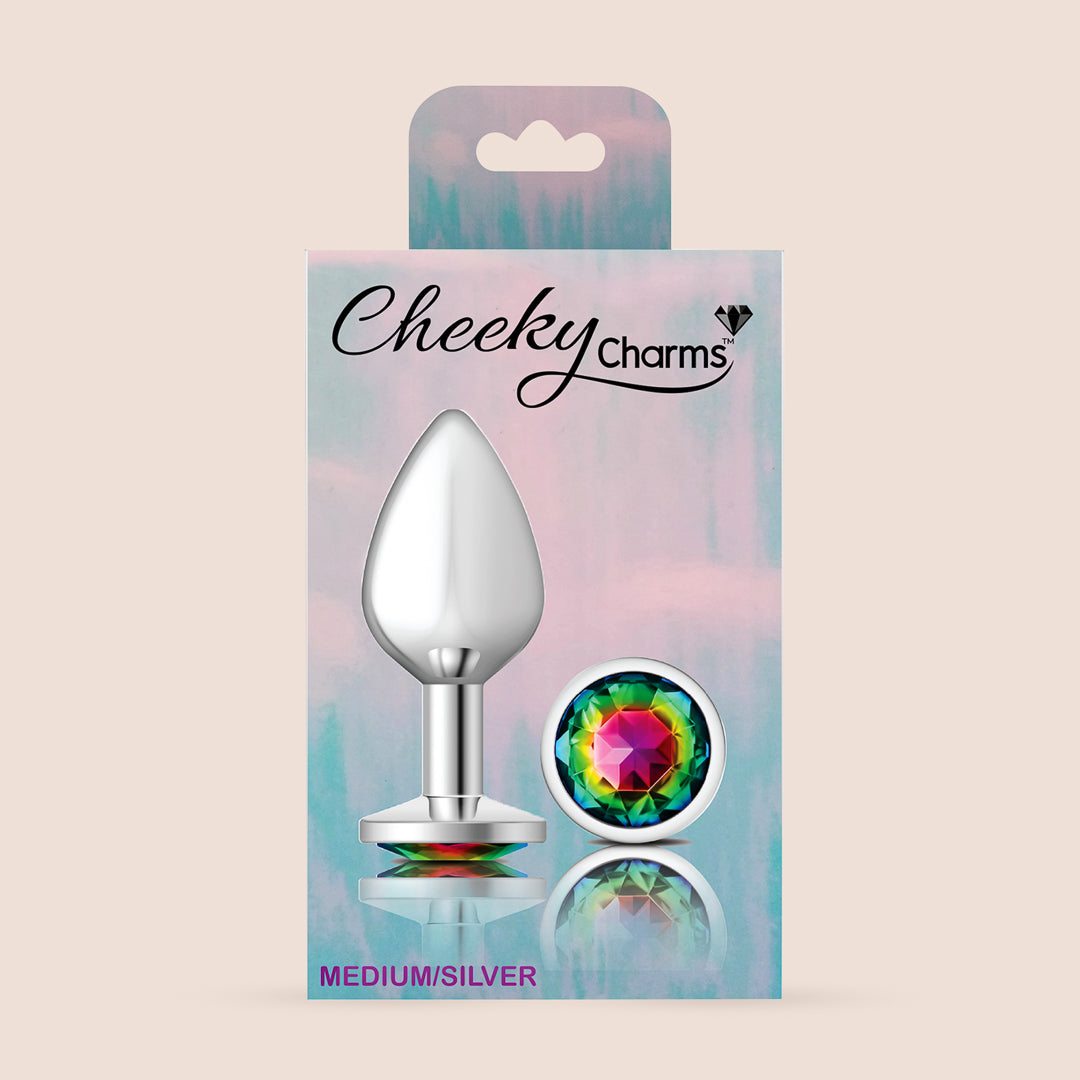 Cheeky Charms Silver Round Plug - Lightweight Metal Booty Jewelry for Women | Belly Button Rings, Body Piercing Jewelry | Perfect for Parties, Festivals & Everyday Wear