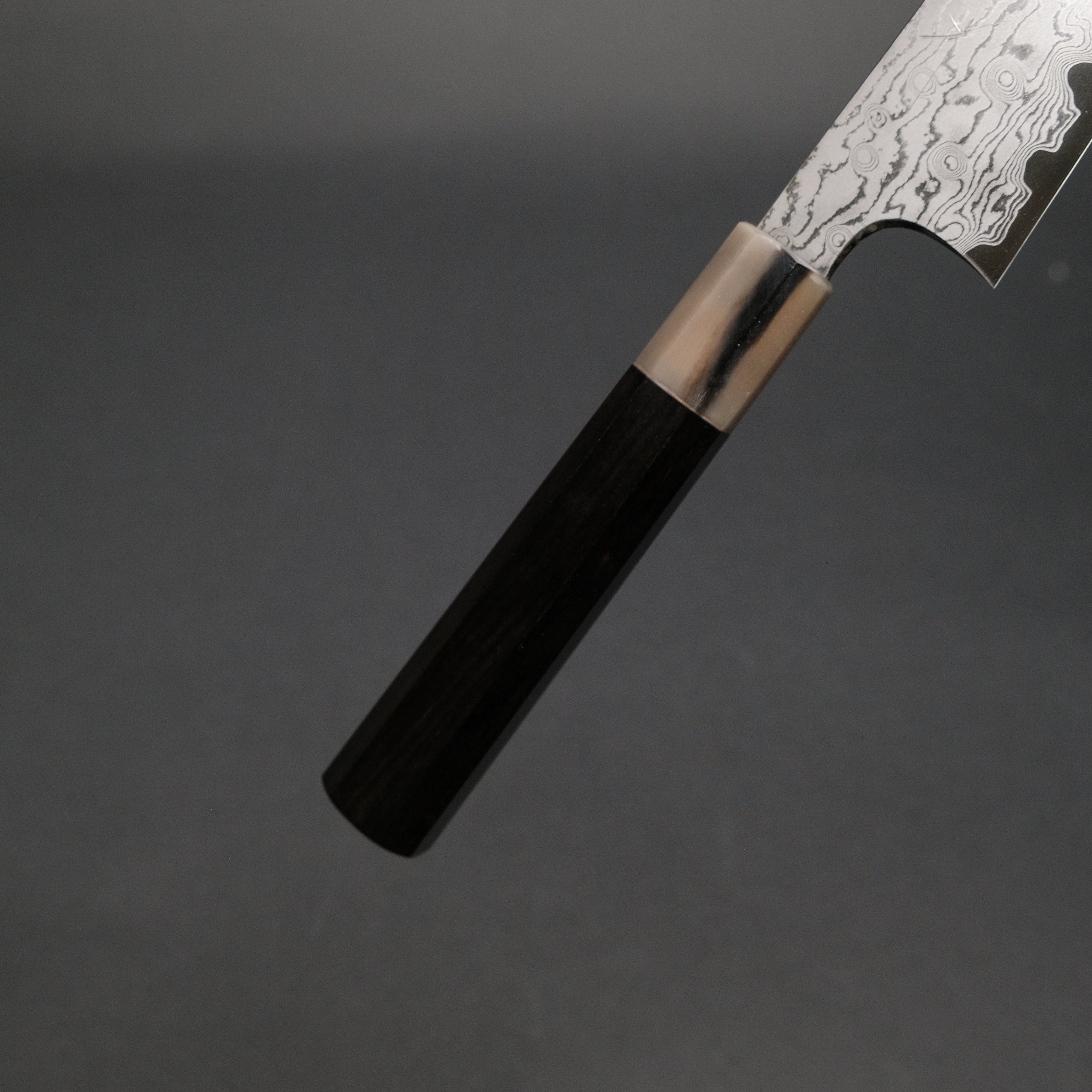 Hitohira Kikuchiyo Yohei 210mm Gyuto Knife - VG-10 Damascus Steel Blade with Ebony Wood Handle - Limited Edition Japanese Chef Knife for Professional Cooking, Sushi & Meat Cutting