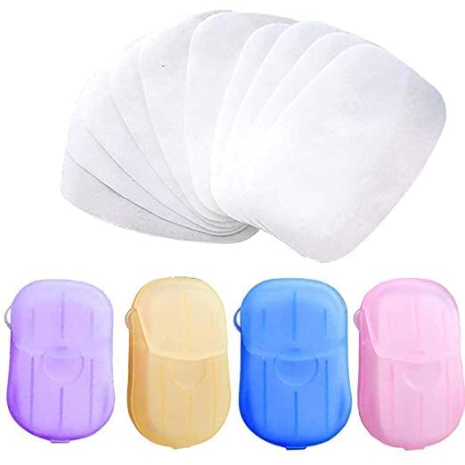 **BRIDGER Portable Mini Paper Soap for Travel - 60 Disposable Hand Wash Sheets (Pack of 3) - Outdoor, Camping & Emergency Use - Multi Color**