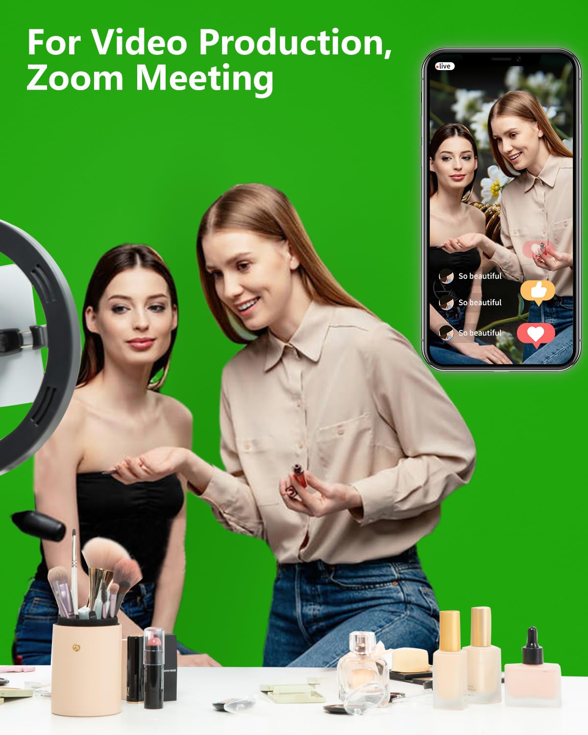 HEMMOTOP 5x6.5 ft Portable Green Screen Backdrop Kit with Stand - Professional Chroma Key Background for Live Streaming, YouTube Videos, Zoom Meetings & Gaming - Includes Clips & Carrying Bag for Easy Setup & Transport