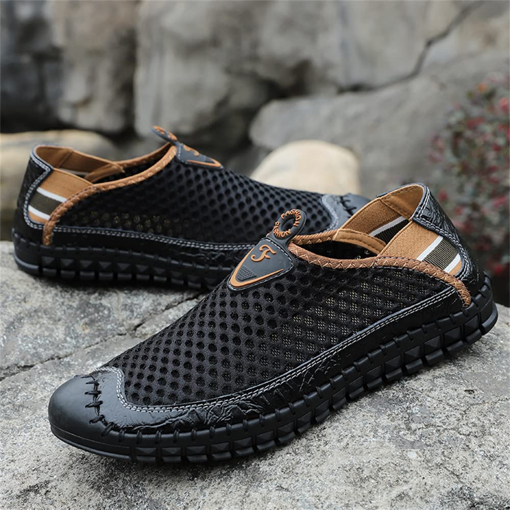 Men's Water Shoes - Quick-Dry Mesh Slip-On Loafers for Beach, Pool & Outdoor Activities | Lightweight Walking Shoes for Swimming, Boating & Travel