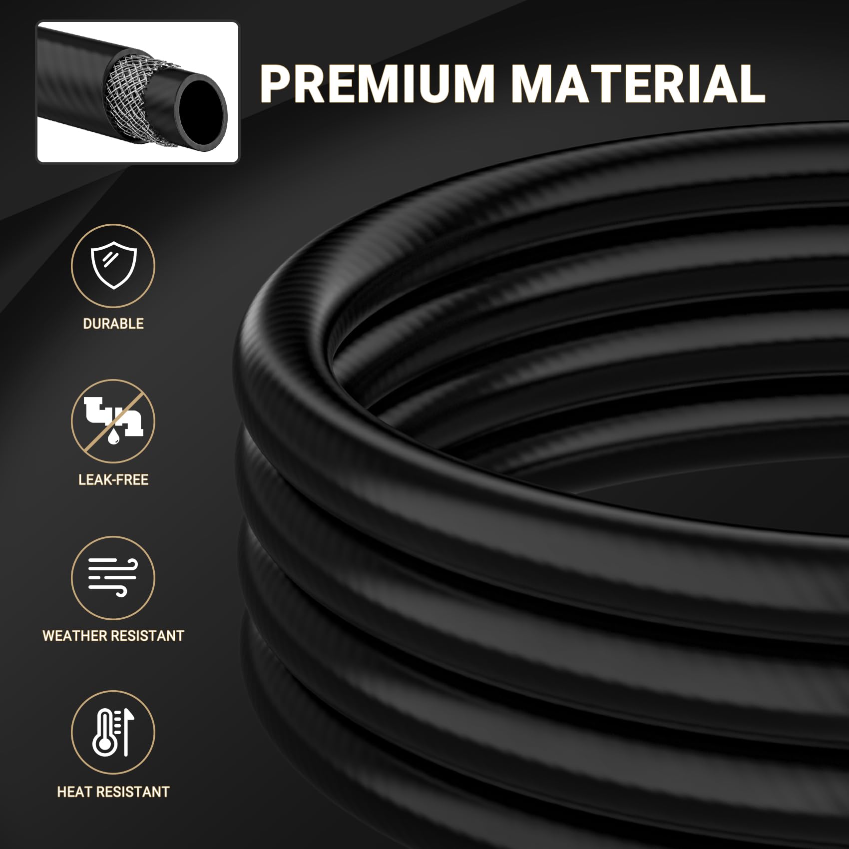 Onlyfire 4Ft High Pressure Adjustable Propane Regulator 0-30 PSI with Gauge POL Connection Hose - Perfect for Gas Grills, Outdoor Fire Pits, Turkey Fryers, Camping Stoves, and Patio Heaters | Ideal for Backyard BBQs, Tailgating & Outdoor Cooking