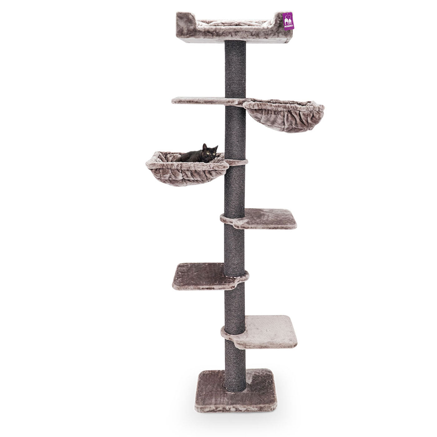 Kings & Queens Alexis 224cm Cat Tree - Premium Large Cat Tower with Scratching Posts & Perches for Indoor Cats - Perfect for Play, Rest & Climbing in Home or Apartment