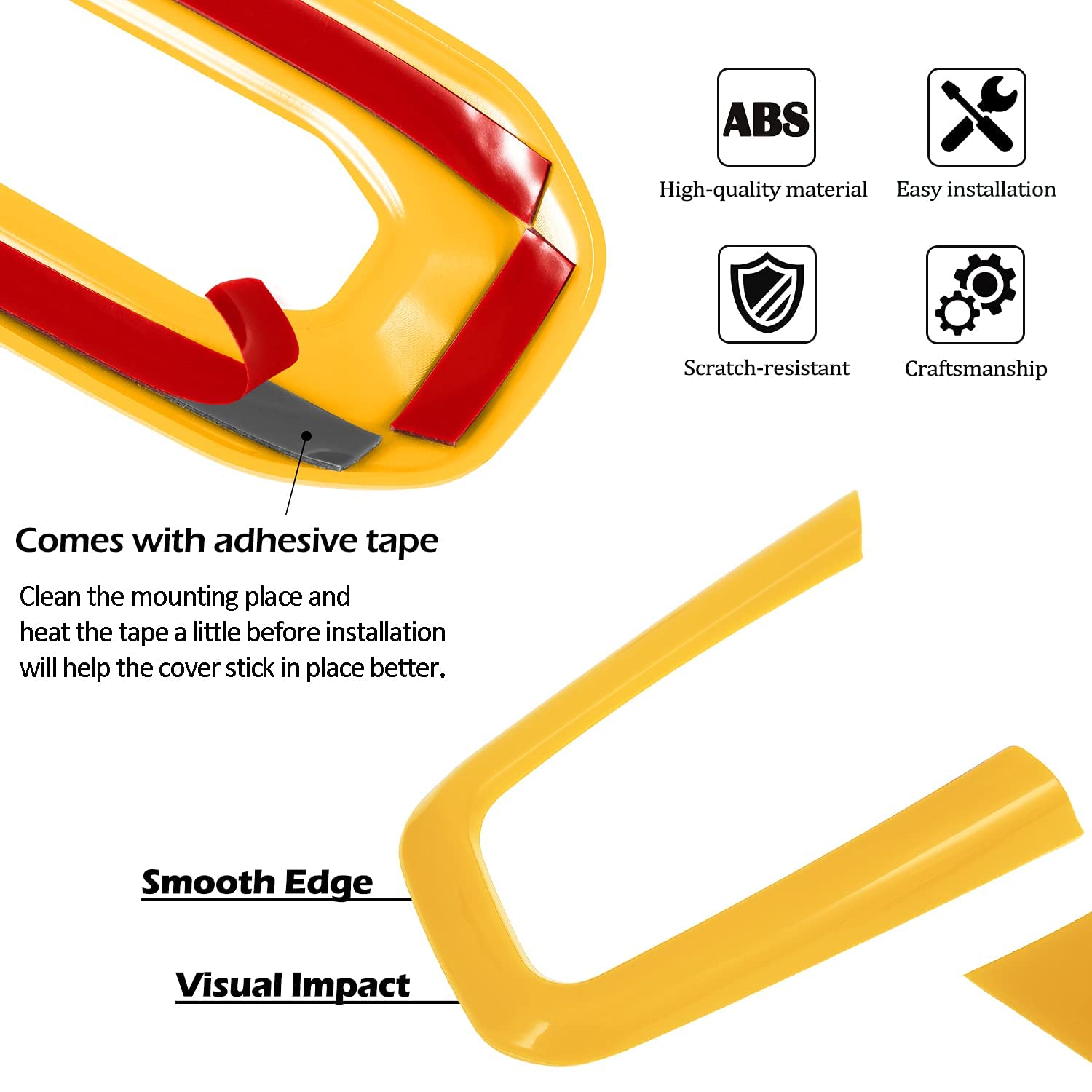 21PCS Full Interior Trim Kit for Jeep Wrangler JL JLU 2018-2023 & Gladiator JT - Air Vent, Door Handle, Speaker & Light Switch Covers (Yellow) | Off-Road Accessories & Car Interior Upgrade