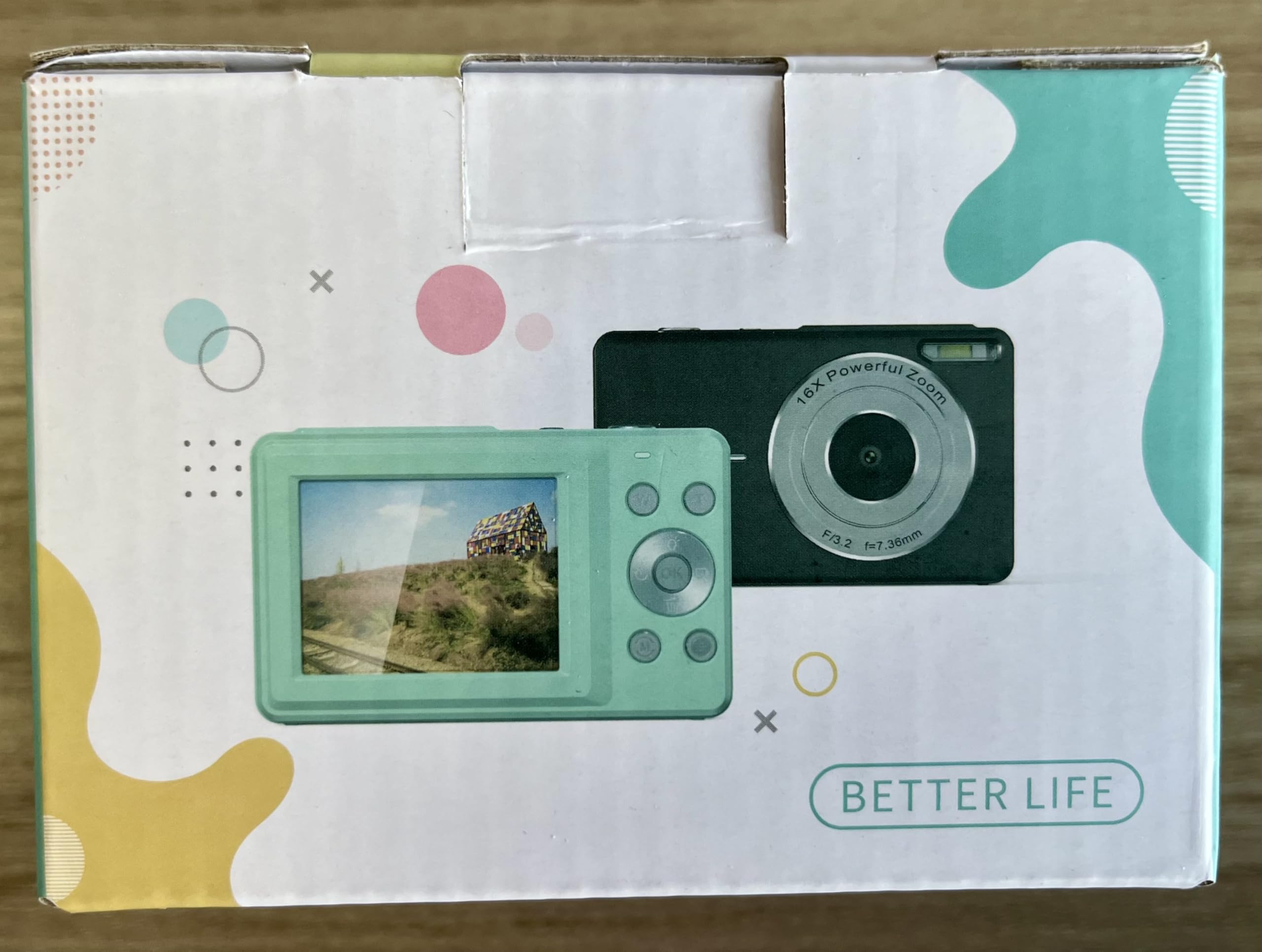 44MP 1080P Digital Camera with 16X Zoom & Image Stabilization - Compact Vlogging Camera with LED Fill Light for Kids, Teens & Beginners - Perfect for Travel, YouTube Videos & Family Events