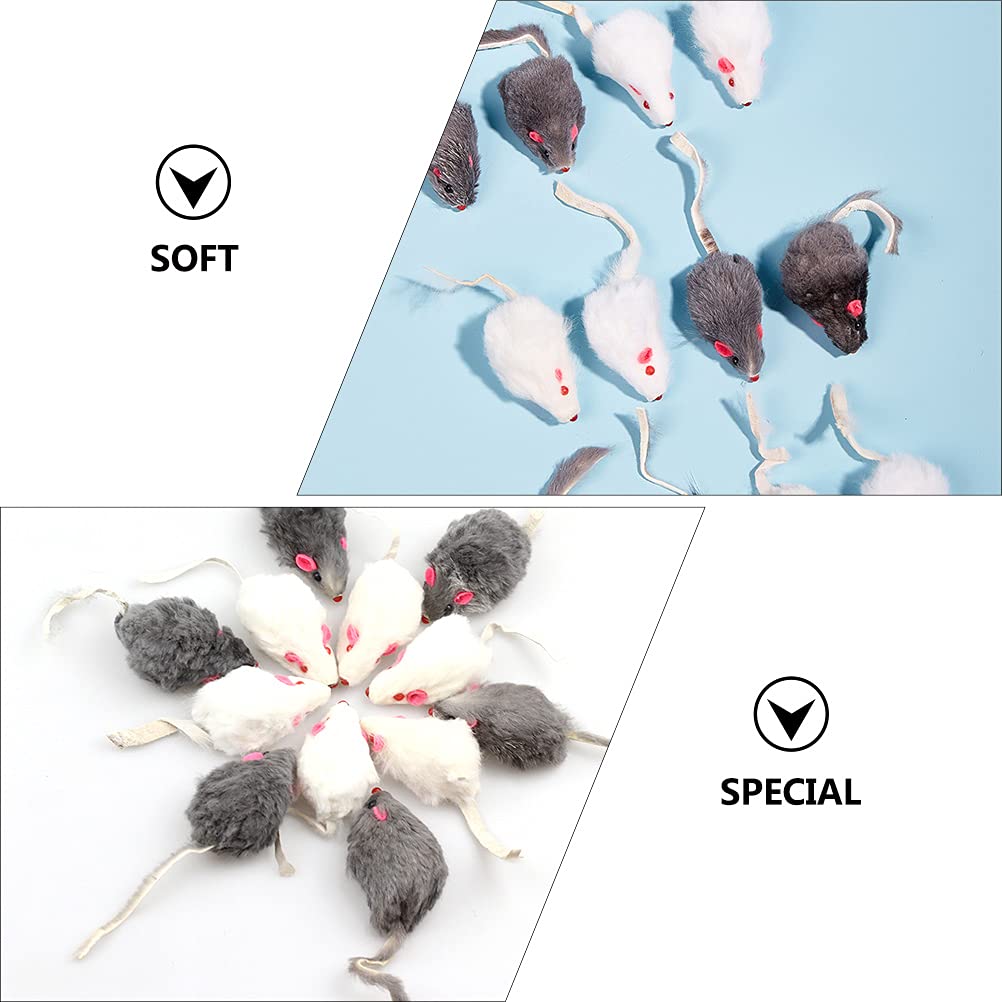 ULTECHNOVO 12pcs Interactive Cat Toys - Plush Mouse & Rabbit Simulation Toys for Indoor Cats & Small Dogs - Fun Chewable Toothbrush Design - Perfect for Playtime, Training & Stress Relief