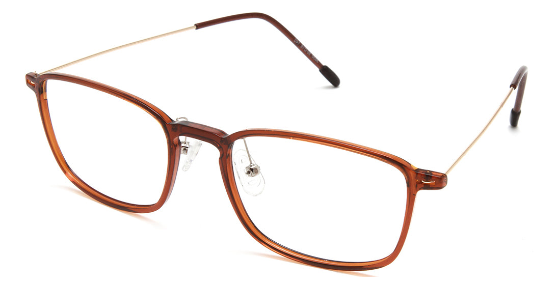 Two Tone Translucent Rectangular Reading Glasses Frame E3530 - Lightweight Eyewear for Reading, Computer Work & Office Use