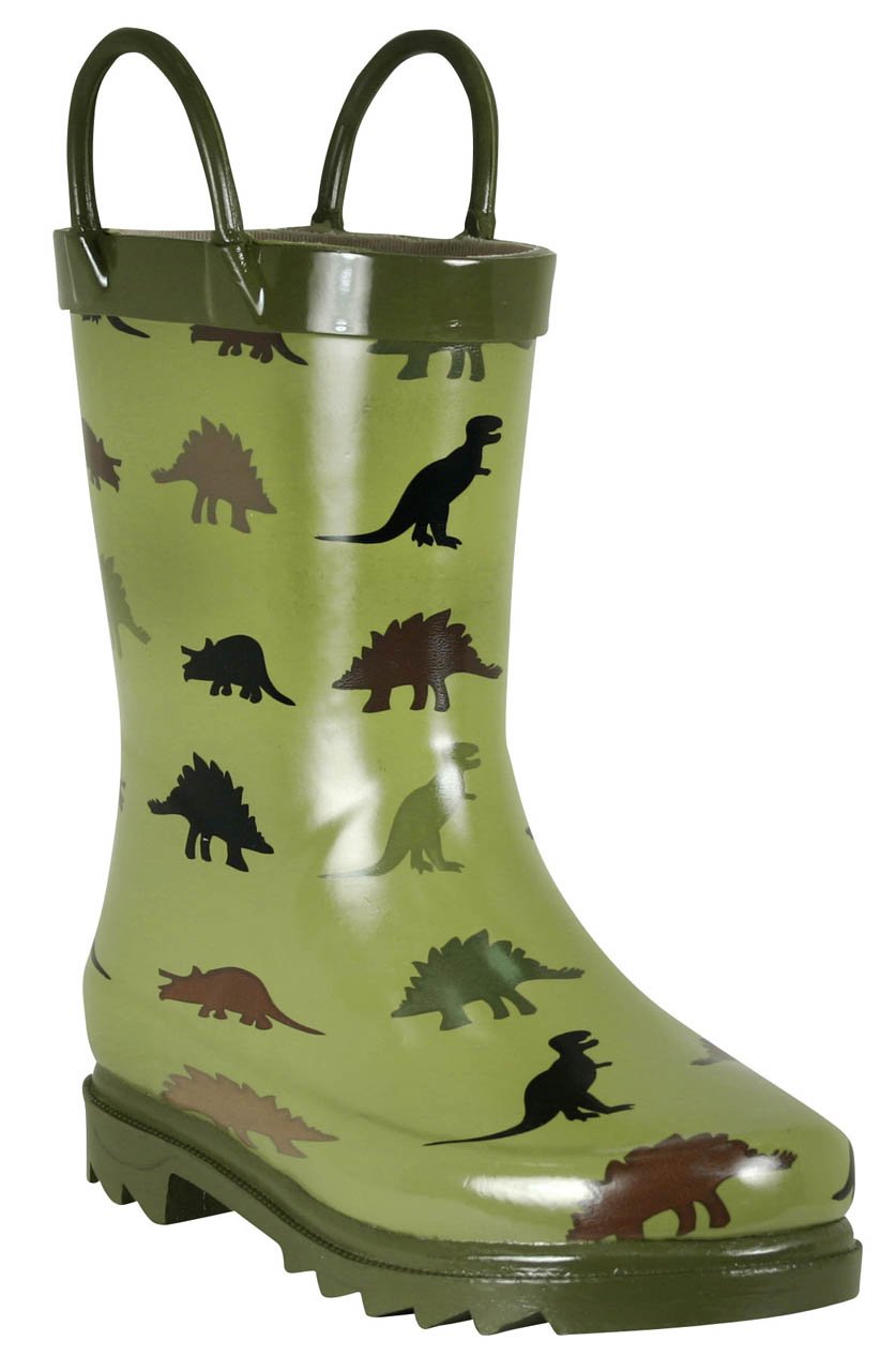 Western Chief Dinos Rain Boots for Toddlers & Kids - Waterproof Rubber Boots with Fun Dinosaur Design - Perfect for Puddles, Playground & Outdoor Adventures