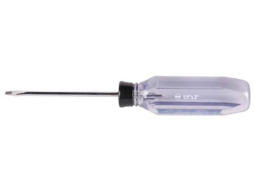 34101 1/8-Inch by 3-Inch Pocket Screwdriver - Slotted Flat Head Mini Screwdriver for Precision Work - Ideal for Eyeglasses, Electronics & Small Repairs
