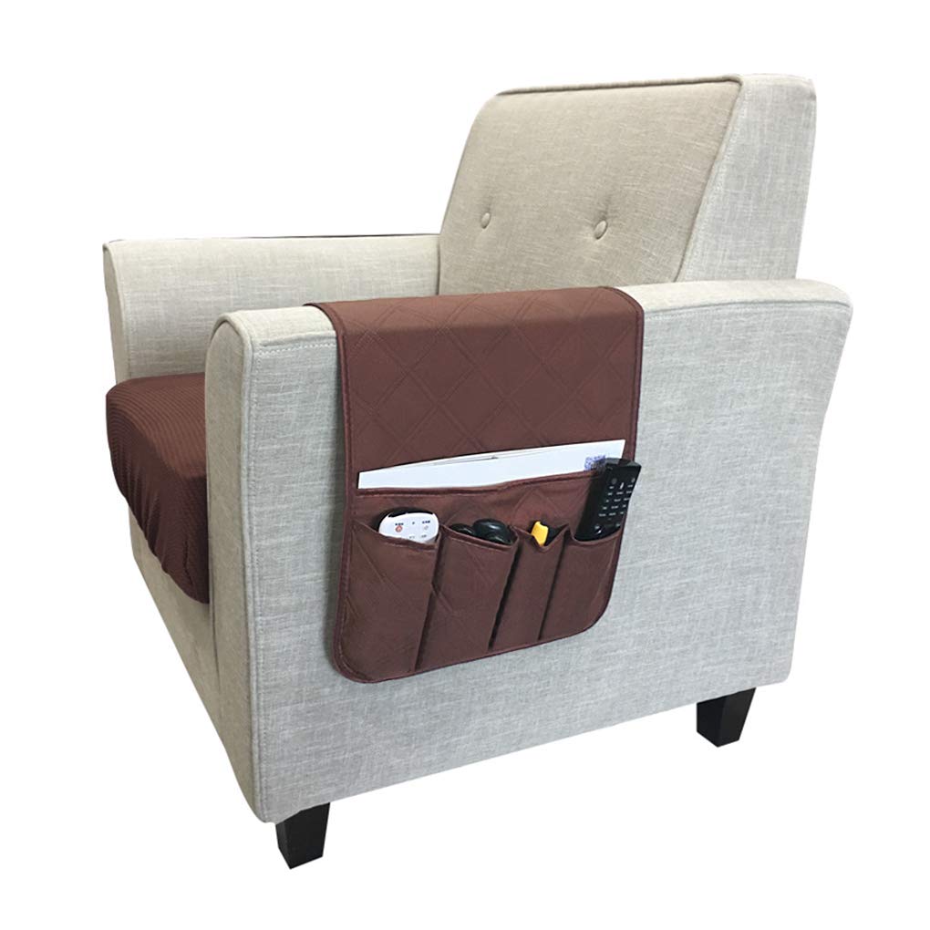 MioCloth Sofa Armrest Organizer - Universal Couch Recliner Chair Arm Cover with Storage Pockets | Hanging Organizer for TV Remote, Phone, Books, Magazines & Snacks | Perfect for Living Room, Bedroom & Home Theater Use