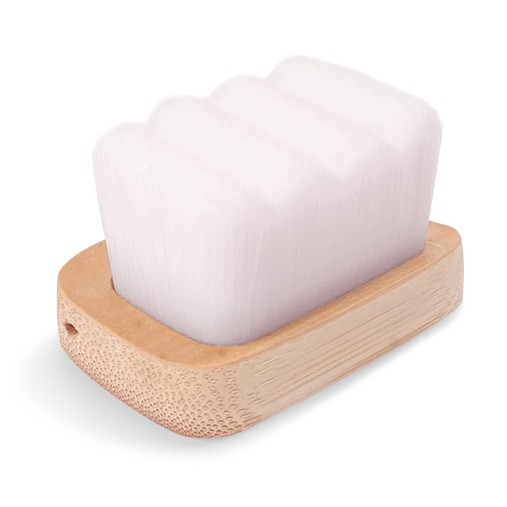 **Bamboo Nail Brush with Soft Bristles - Gentle Fingernail & Toenail Cleaner for Dust-Free Hands & Feet - Non-Abrasive Daily Use Nail Brush (HJ-NB127) - Perfect for Home, Travel & Spa Care**